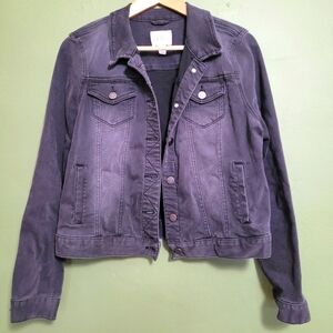 Market & Spruce Washed Black Denim Jacket – Size L